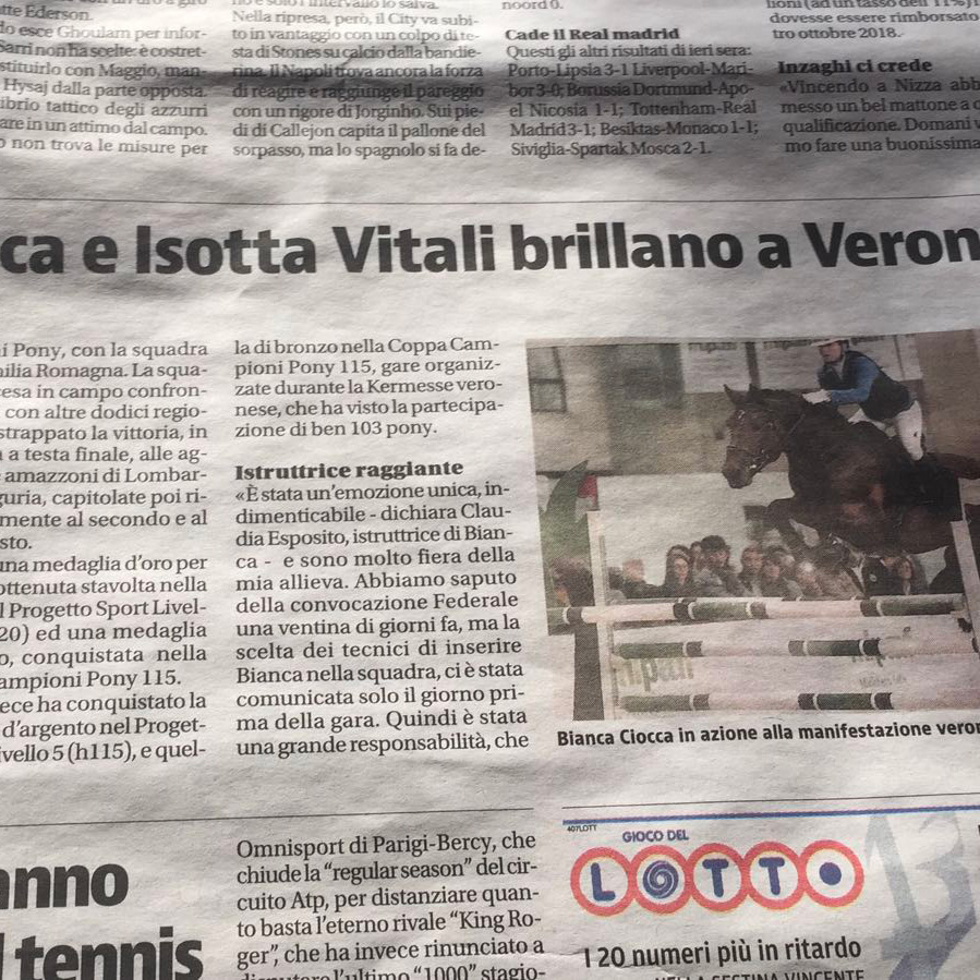 Jumping Team Il Boardo sul giornale Libertà
